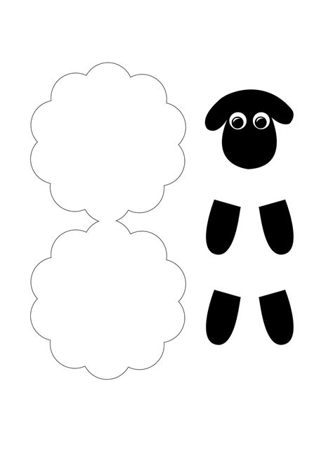 Printable Sheep Craft Template